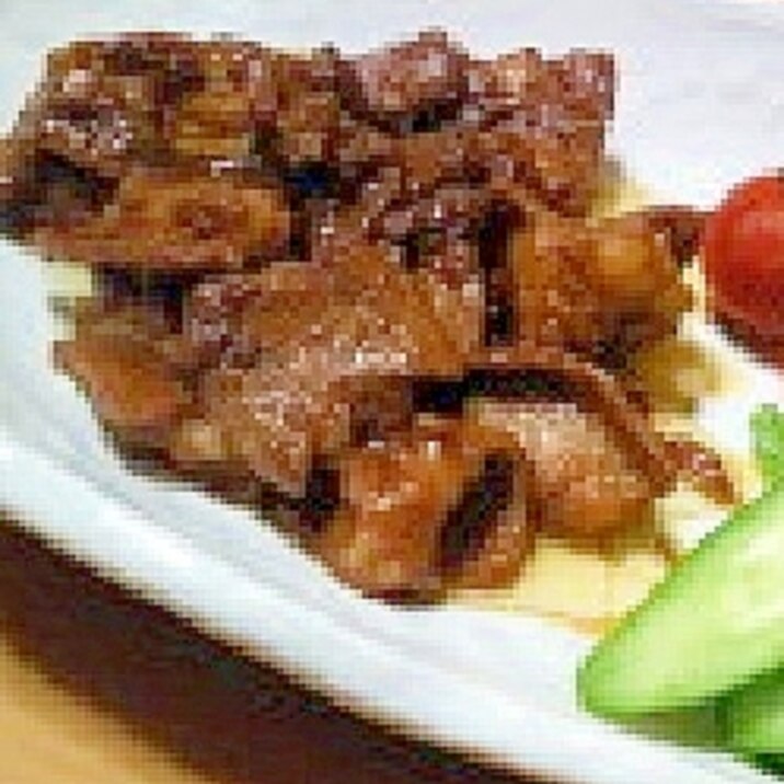 赤ワインだけで牛肉とエリンギの濃厚煮込み♪